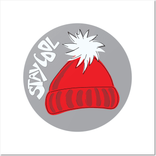 Whimsical cartoon toque with Stay Cool illustrated text Posters and Art